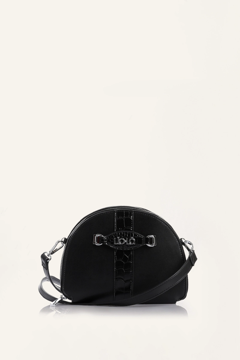 CARTERA SIMIL CUERO CROCCO NEGRO LIOLA - 1