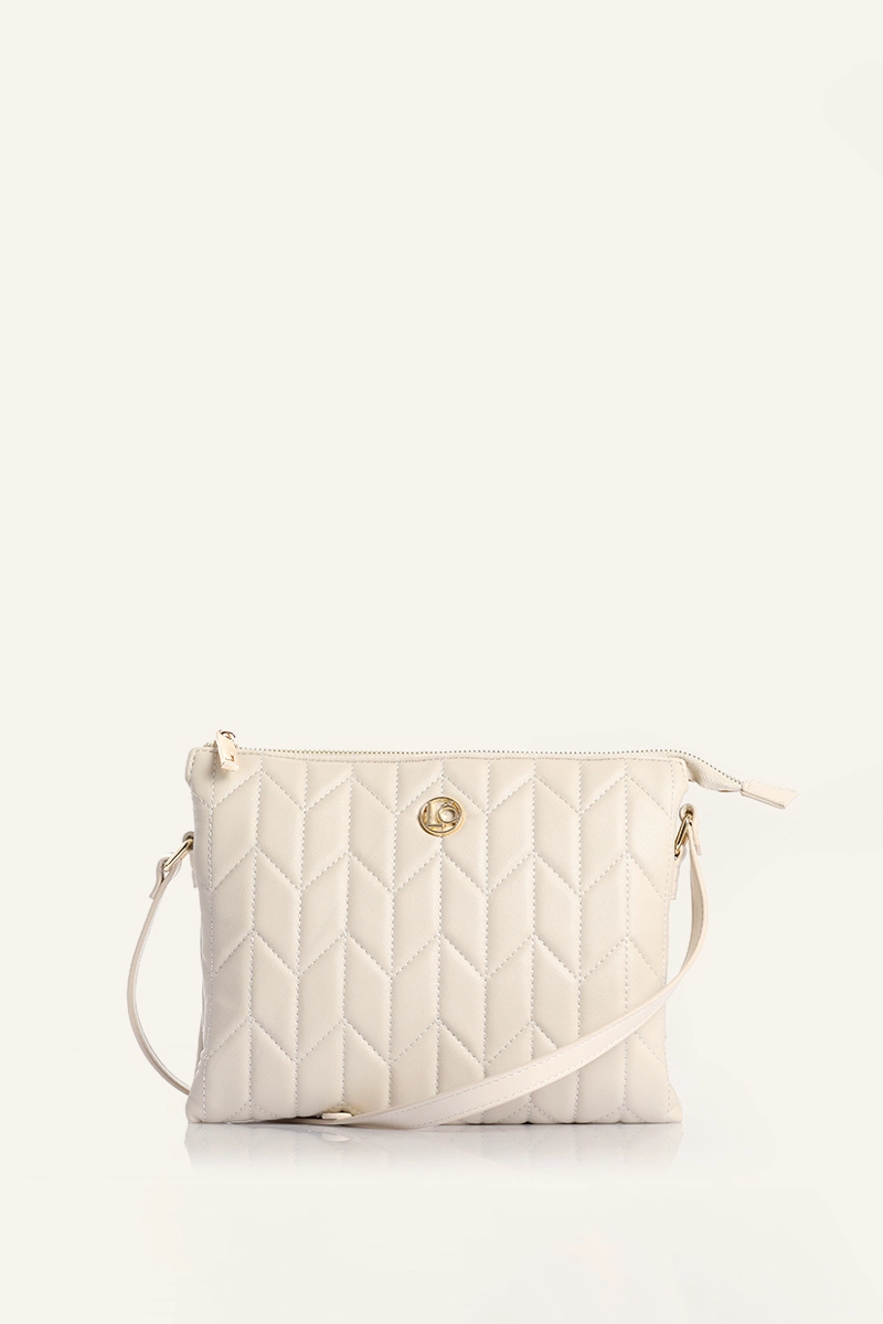 CARTERA QUILTED SIMIL CUERO BEIGE LIOLA - 1