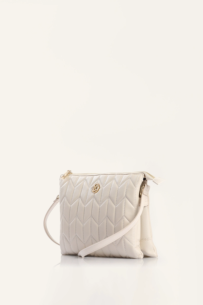 CARTERA QUILTED SIMIL CUERO BEIGE LIOLA - 2