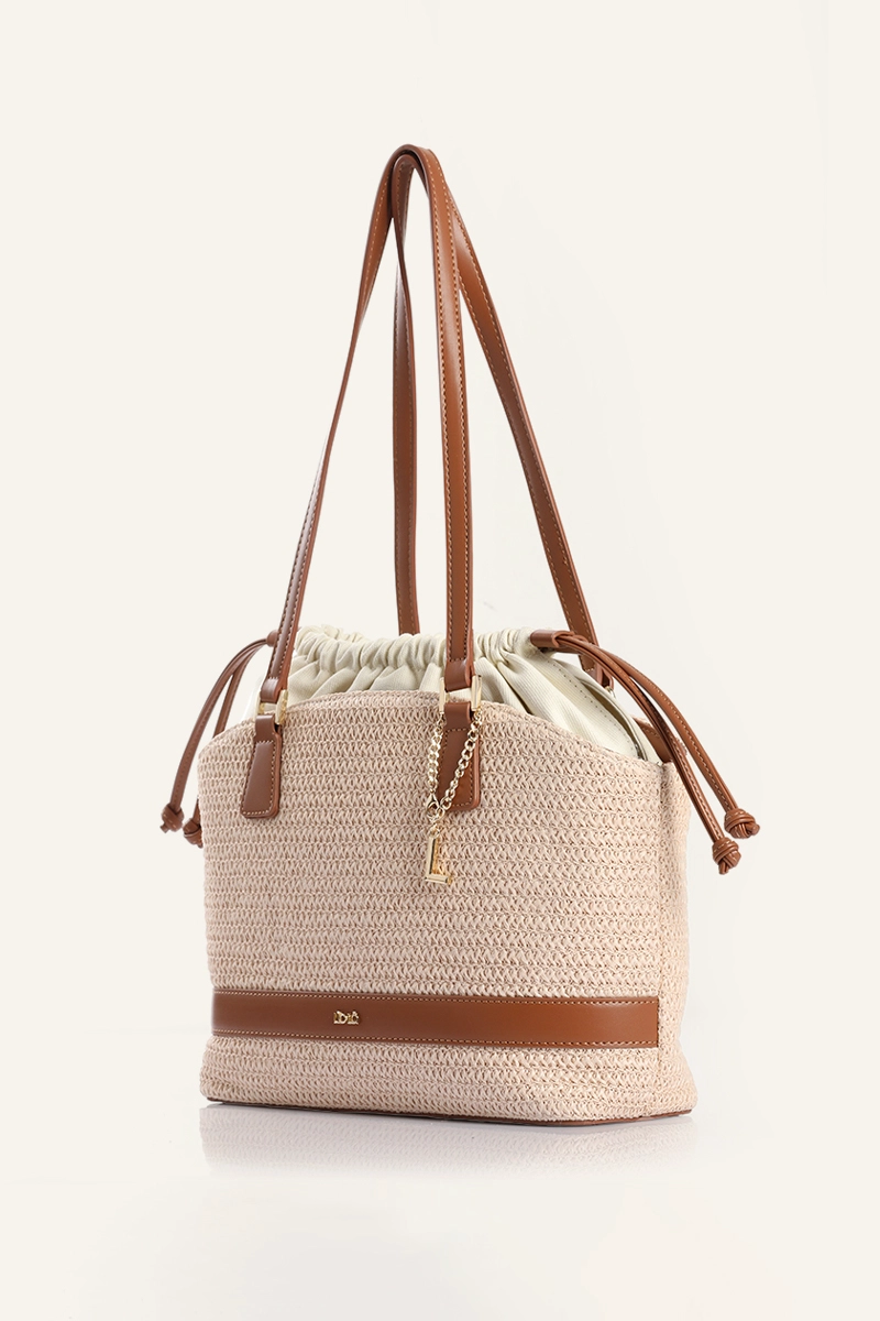 CARTERA CHARM SIMIL RAFIA BEIGE LIOLA - 2
