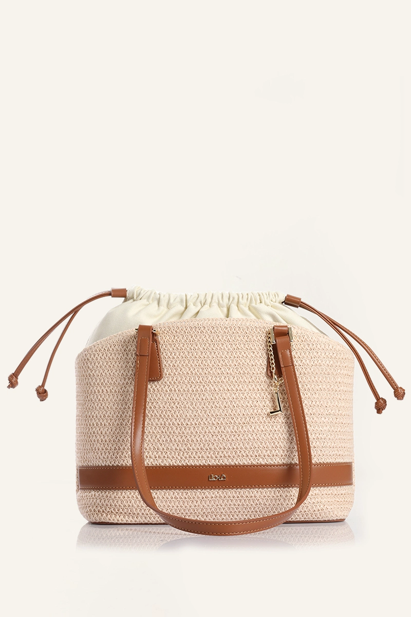 CARTERA CHARM SIMIL RAFIA BEIGE LIOLA - 4