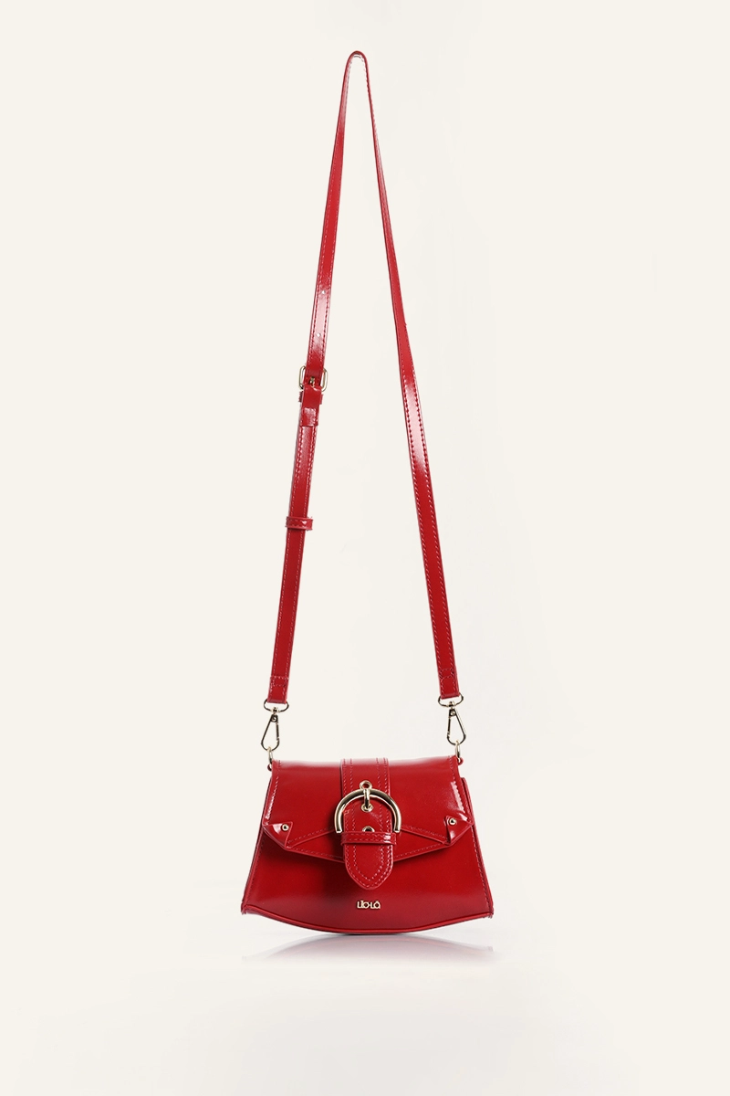 CARTERA HEBILLA SIMIL CUERO ROJO LIOLA - 4