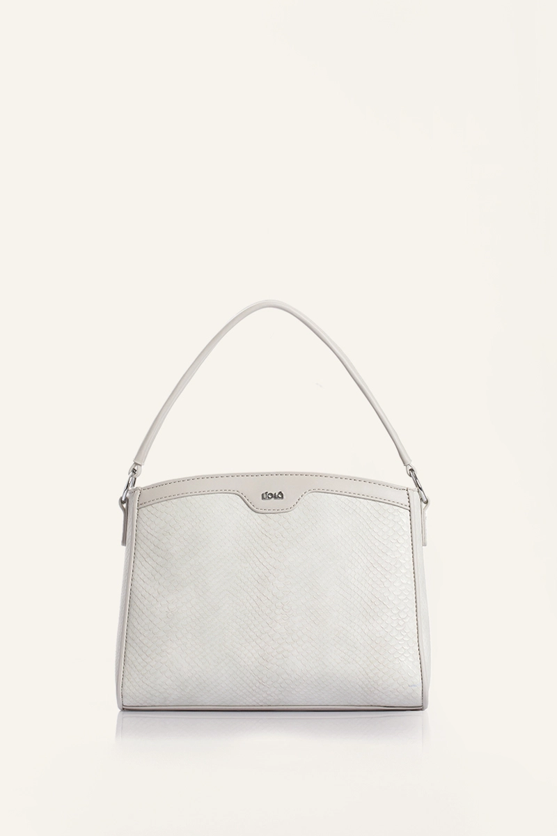 CARTERA REPTIL SIMIL CUERO GRIS LIOLA - 1