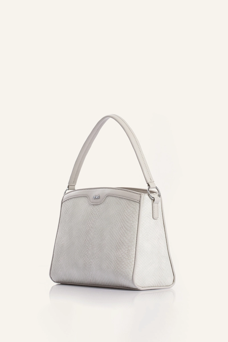 CARTERA REPTIL SIMIL CUERO GRIS LIOLA - 2