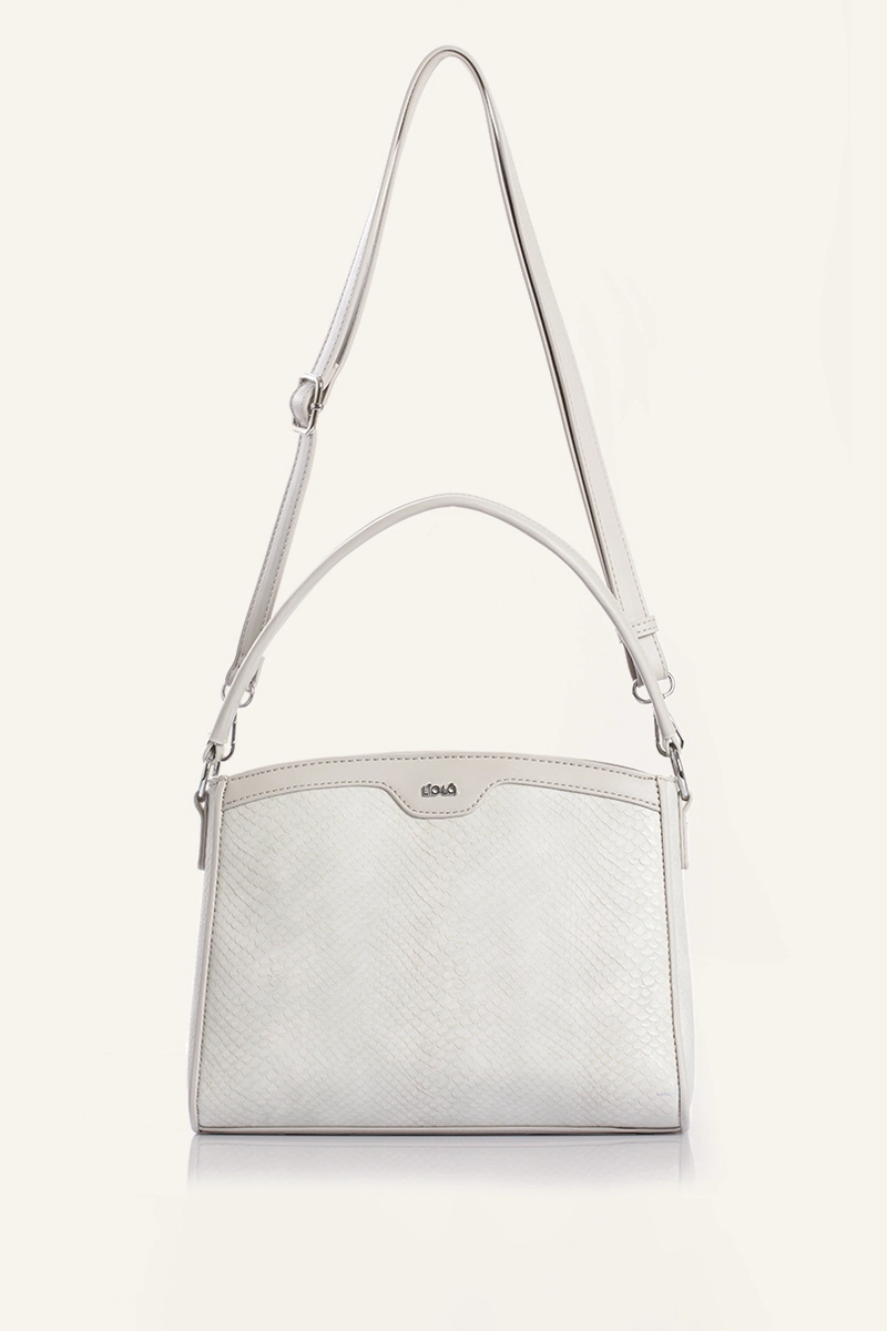 CARTERA REPTIL SIMIL CUERO GRIS LIOLA - 4