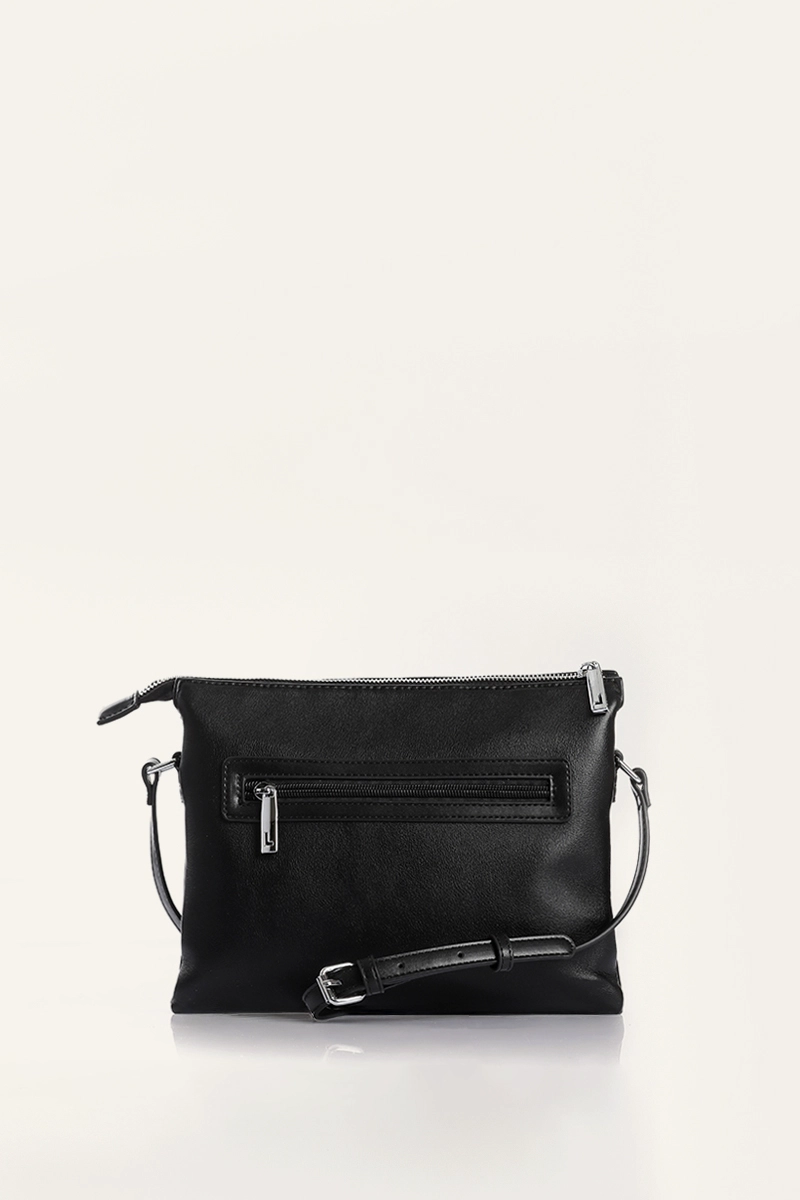 CARTERA QUILTED SIMIL CUERO NEGRO LIOLA - 3