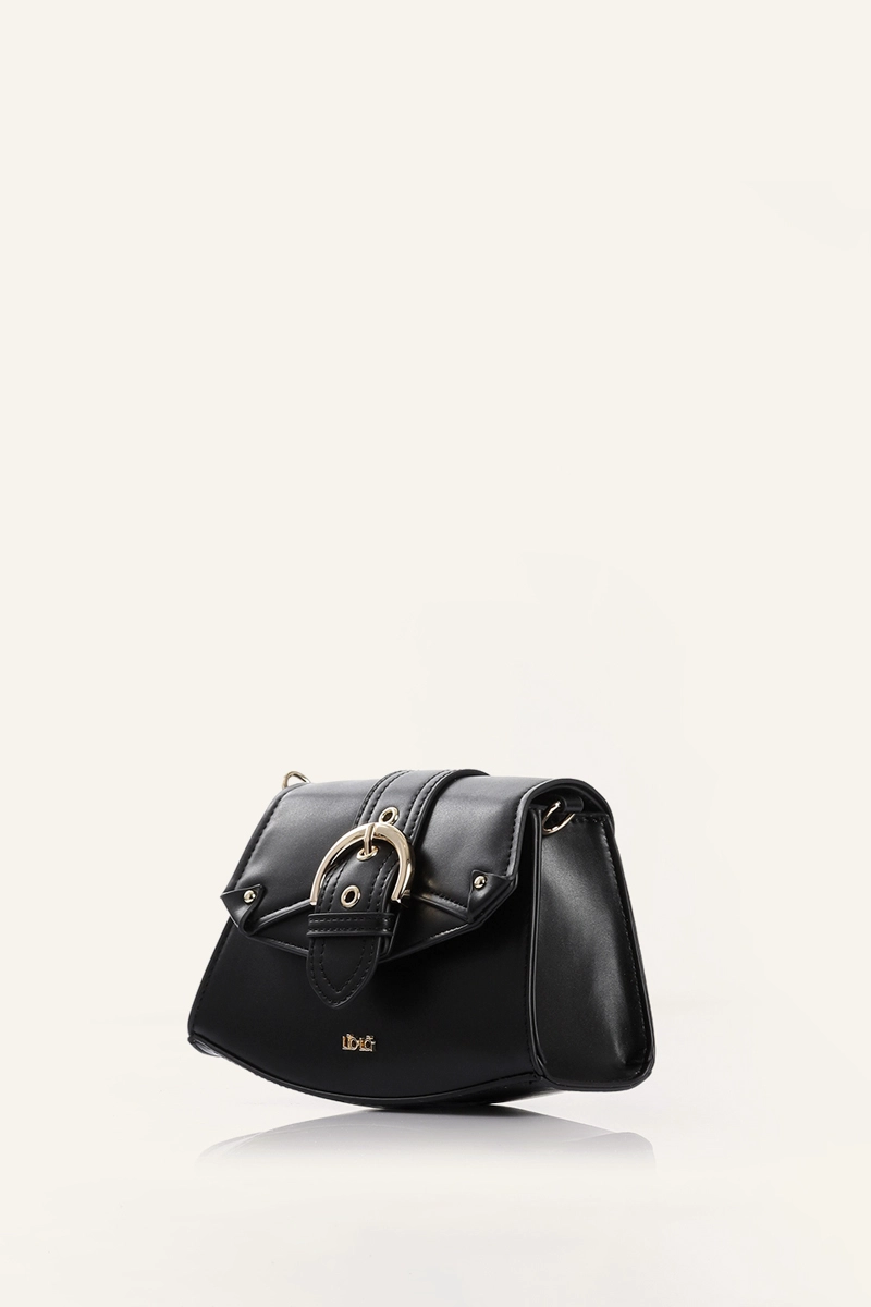 CARTERA HEBILLA SIMIL CUERO NEGRO LIOLA - 2
