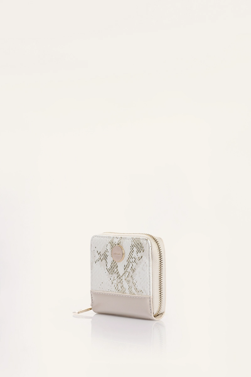 BILLETERA REPTIL SIMIL CUERO BEIGE LIOLA - 2