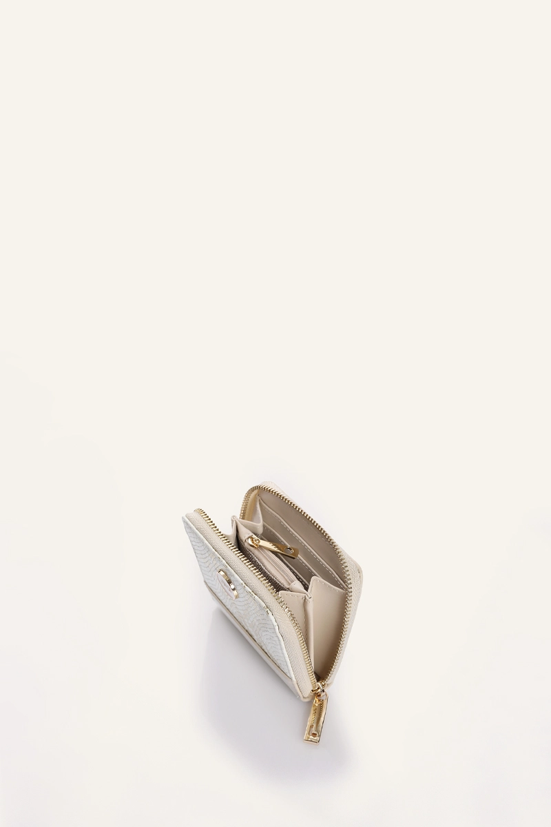 BILLETERA REPTIL SIMIL CUERO BEIGE LIOLA - 4