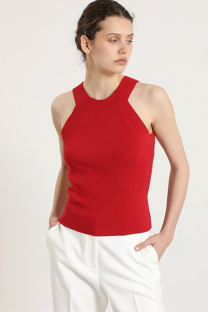 TOP PUNTO, HALTER, ROJO LIOLA - 1