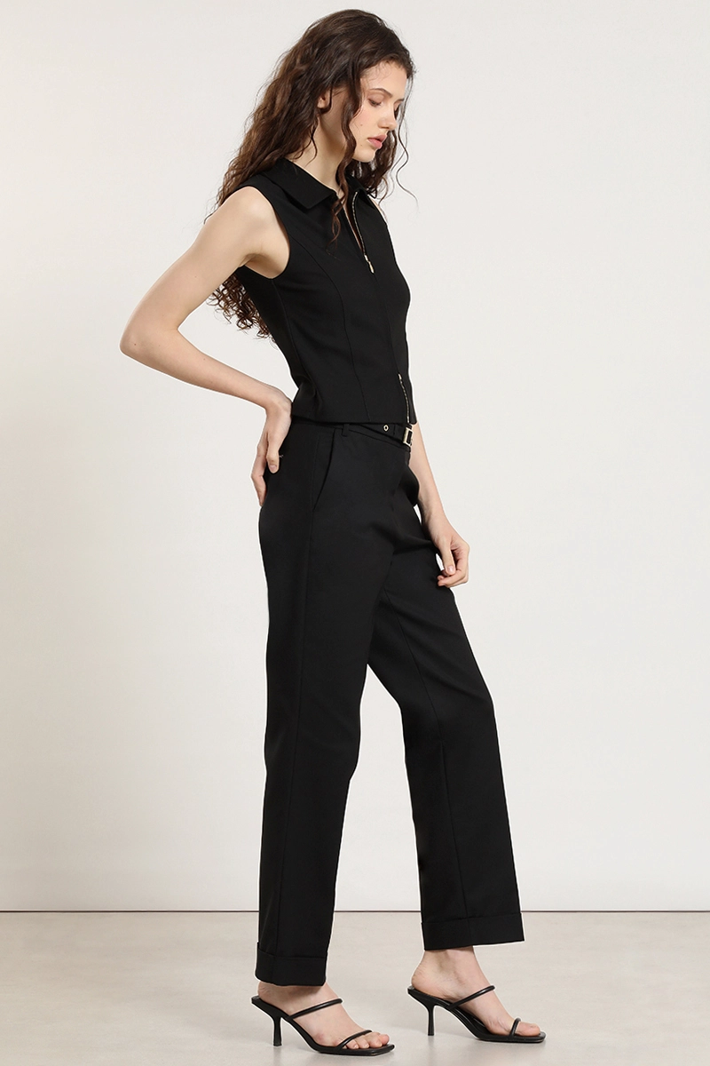 PANTALON SASTRE CON CINTURON, NEGRO LIOLA - 2