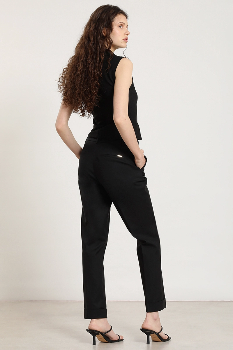 PANTALON SASTRE CON CINTURON, NEGRO LIOLA - 4