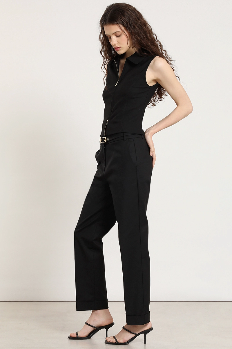 PANTALON SASTRE CON CINTURON, NEGRO LIOLA - 5