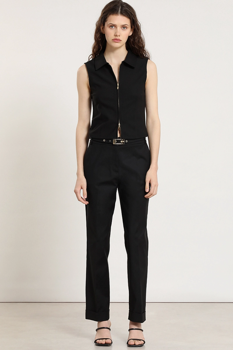 PANTALON SASTRE CON CINTURON, NEGRO LIOLA - 6