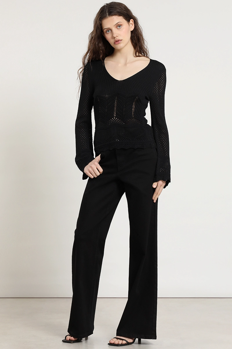 SWEATER PUNTO, FANTASIA, NEGRO LIOLA - 4
