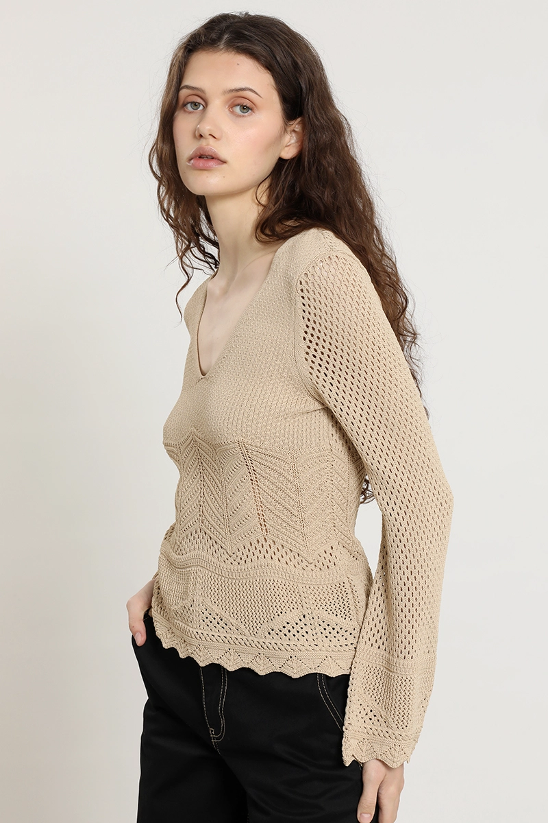 SWEATER PUNTO, FANTASIA, CAMEL LIOLA - 2