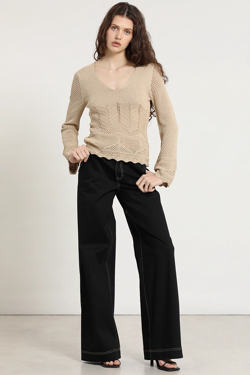 SWEATER PUNTO, FANTASIA, CAMEL LIOLA - 7