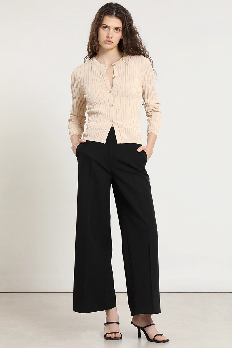 CARDIGAN PUNTO, BOTON FANTASIA, BEIGE LIOLA - 2
