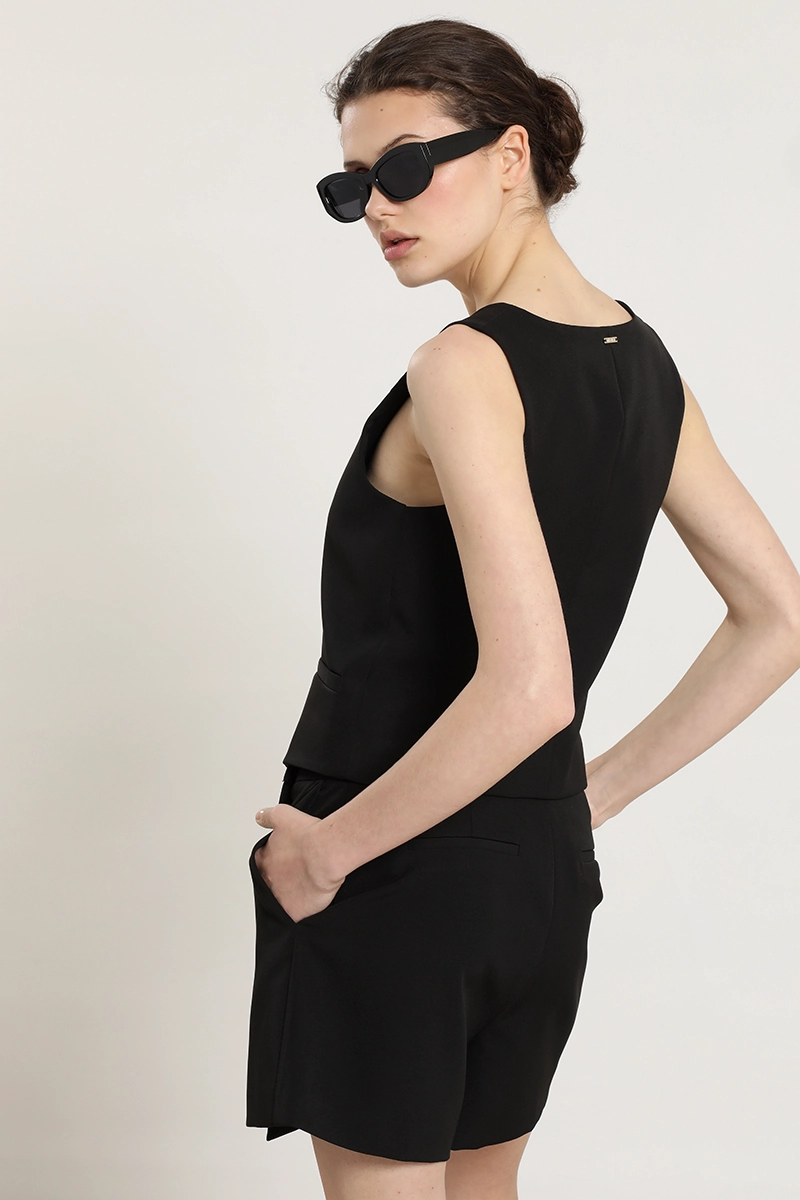 FALDA SHORT ASIMETRICA, NEGRO LIOLA - 7