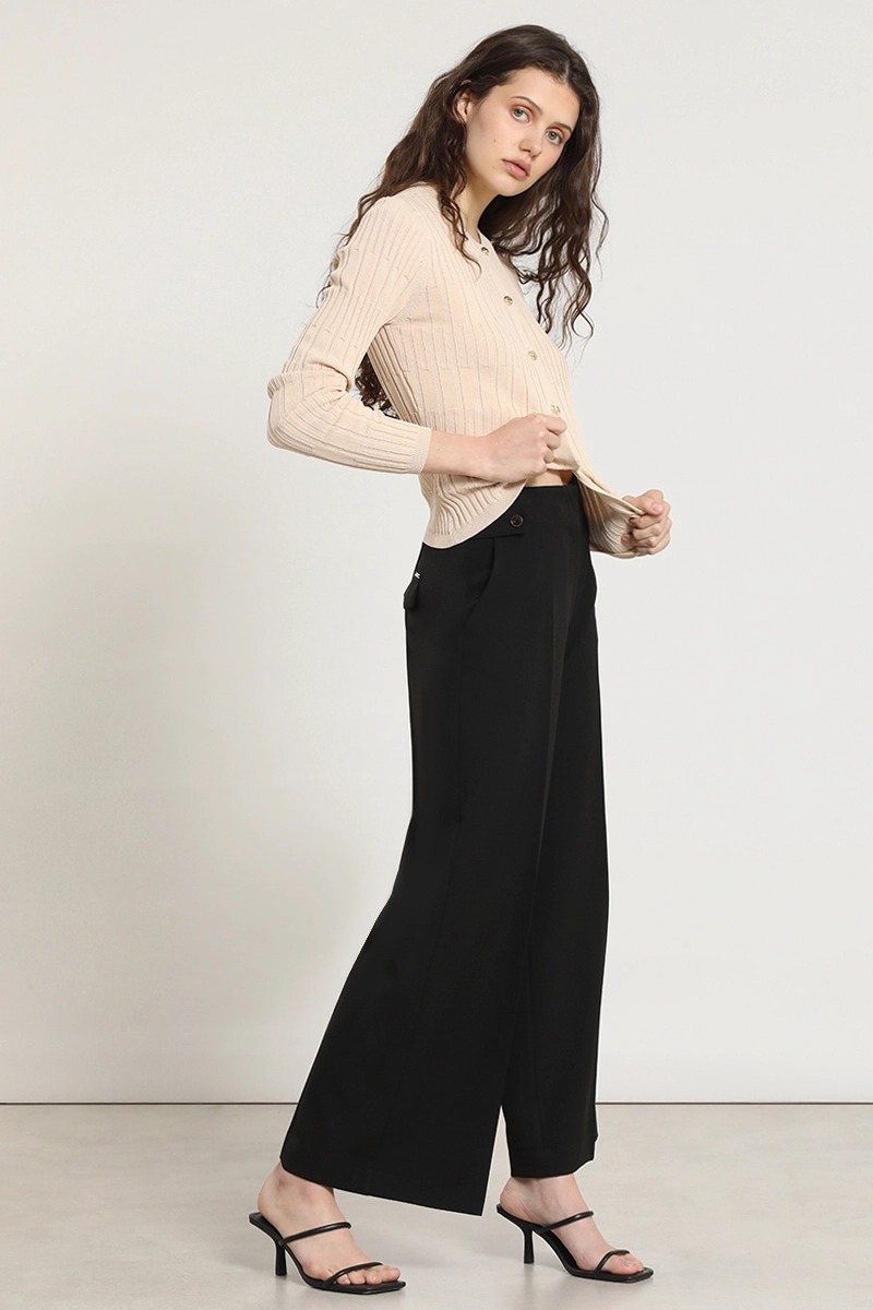 PANTALON CROPPED WIDE, NEGRO LIOLA - 1