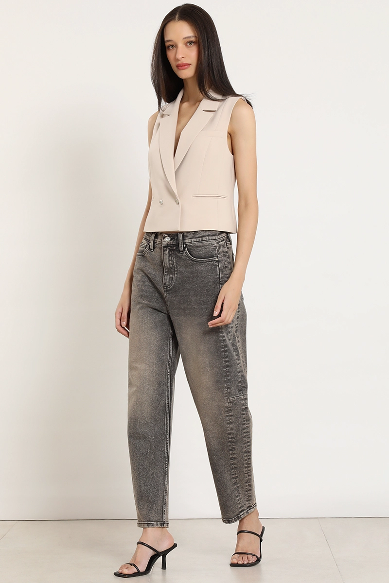 JEANS BARREL, TIRO ALTO, GRIS LIOLA - 6