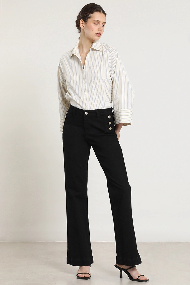 JEANS COLOR BOOTCUT, NEGRO LIOLA - 1