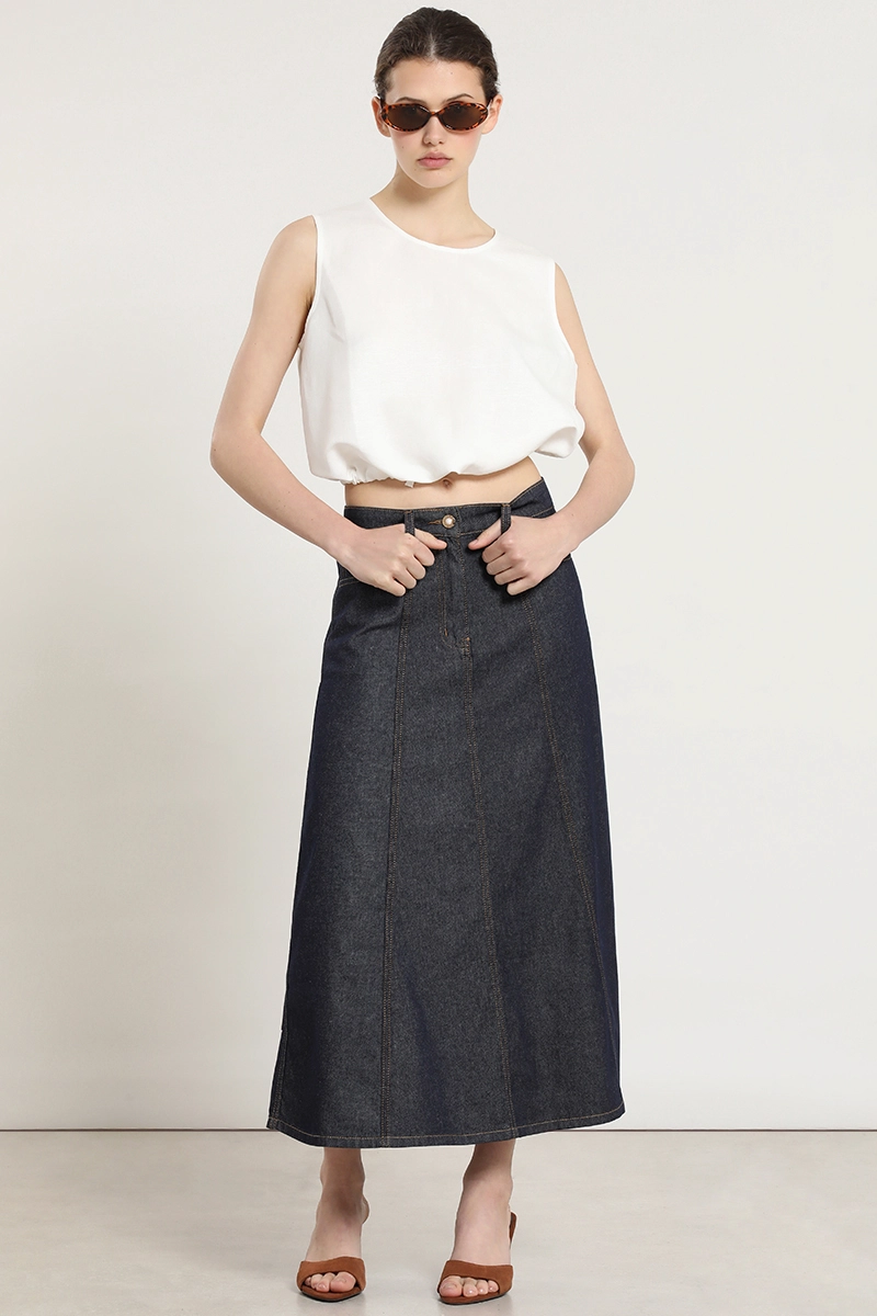 FALDA MIDI, DENIM, INDIGO LIOLA - 5
