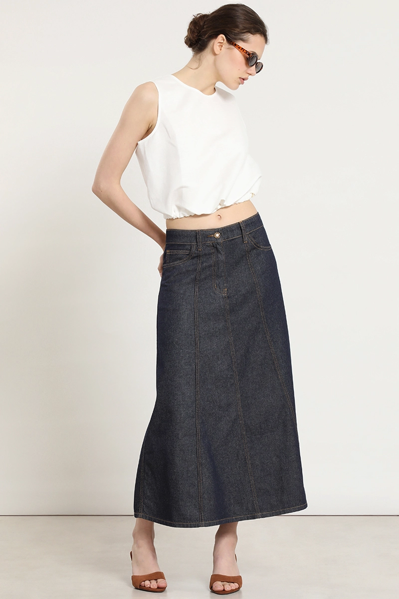FALDA MIDI, DENIM, INDIGO LIOLA - 7