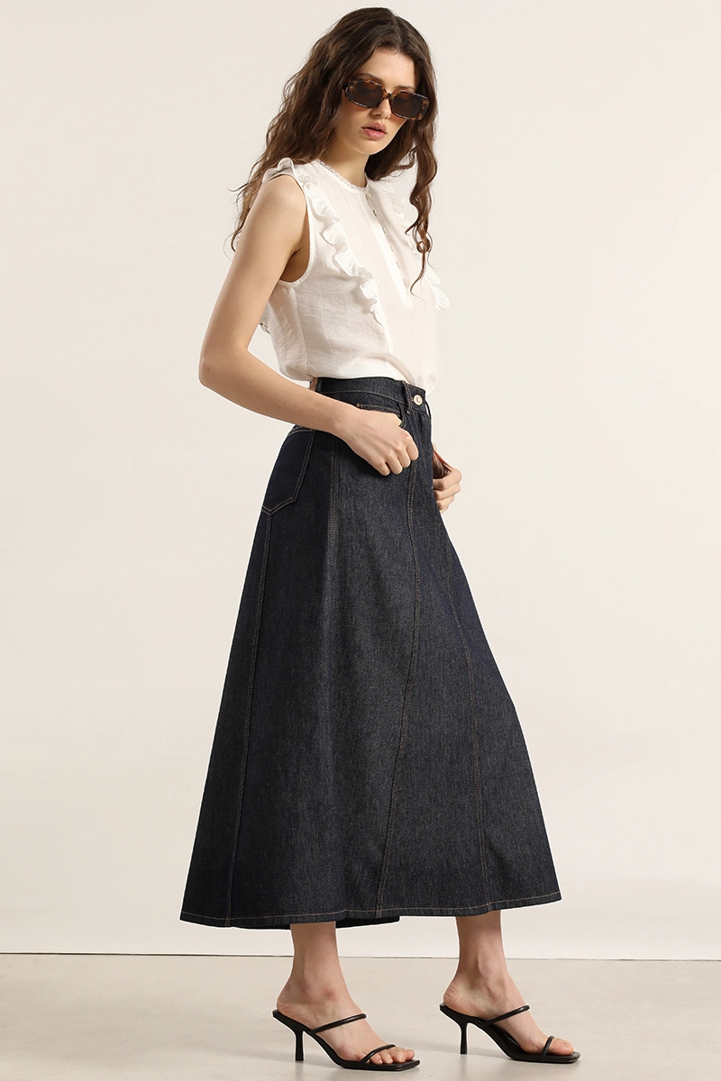 FALDA MIDI, DENIM, INDIGO LIOLA - 9