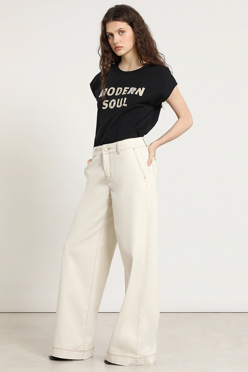 PANTALON PALAZZO, TIRO MEDIO, CRUDO LIOLA - 1