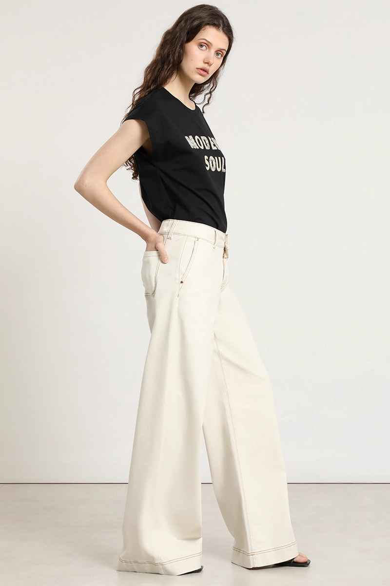 PANTALON PALAZZO, TIRO MEDIO, CRUDO LIOLA - 3