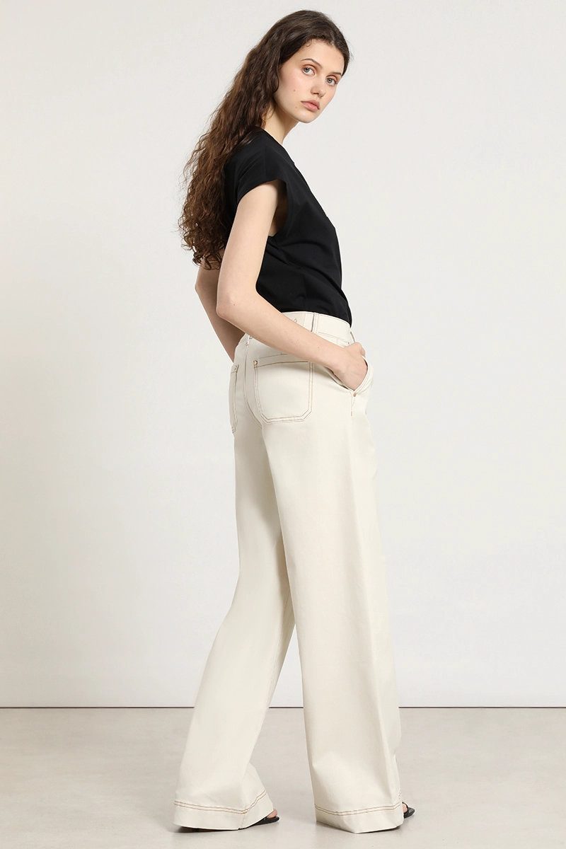PANTALON PALAZZO, TIRO MEDIO, CRUDO LIOLA - 7