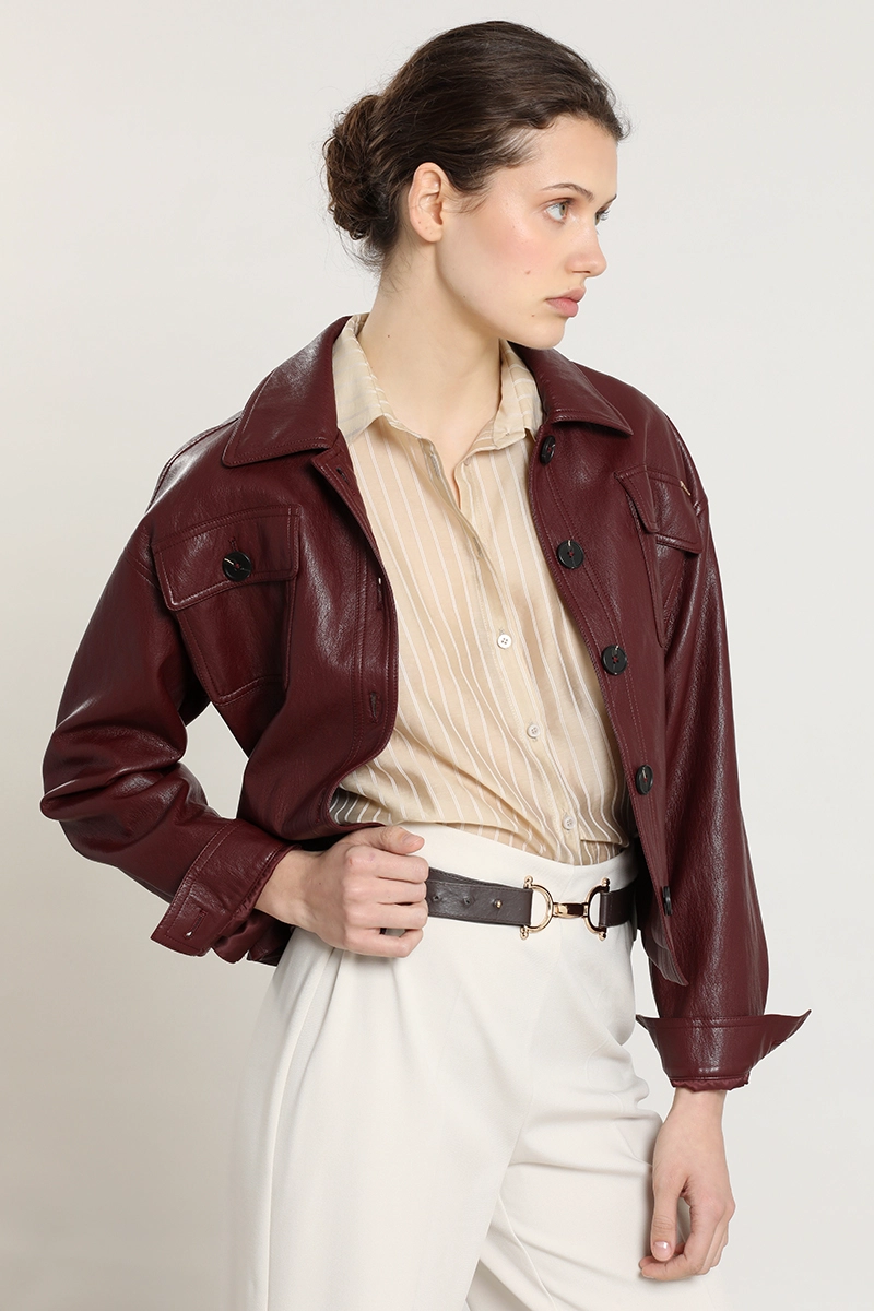 CHAQUETA EFECTO CUERO, BURDEO LIOLA - 2