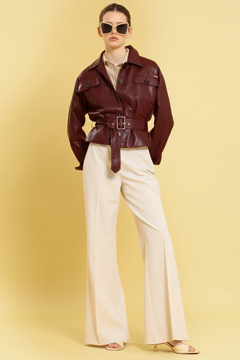 CHAQUETA EFECTO CUERO, BURDEO LIOLA - 3