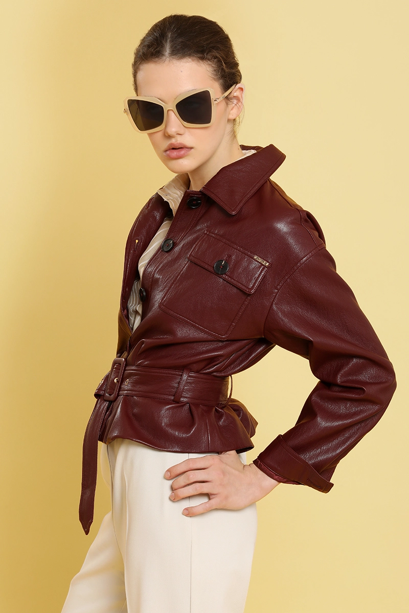 CHAQUETA EFECTO CUERO, BURDEO LIOLA - 4
