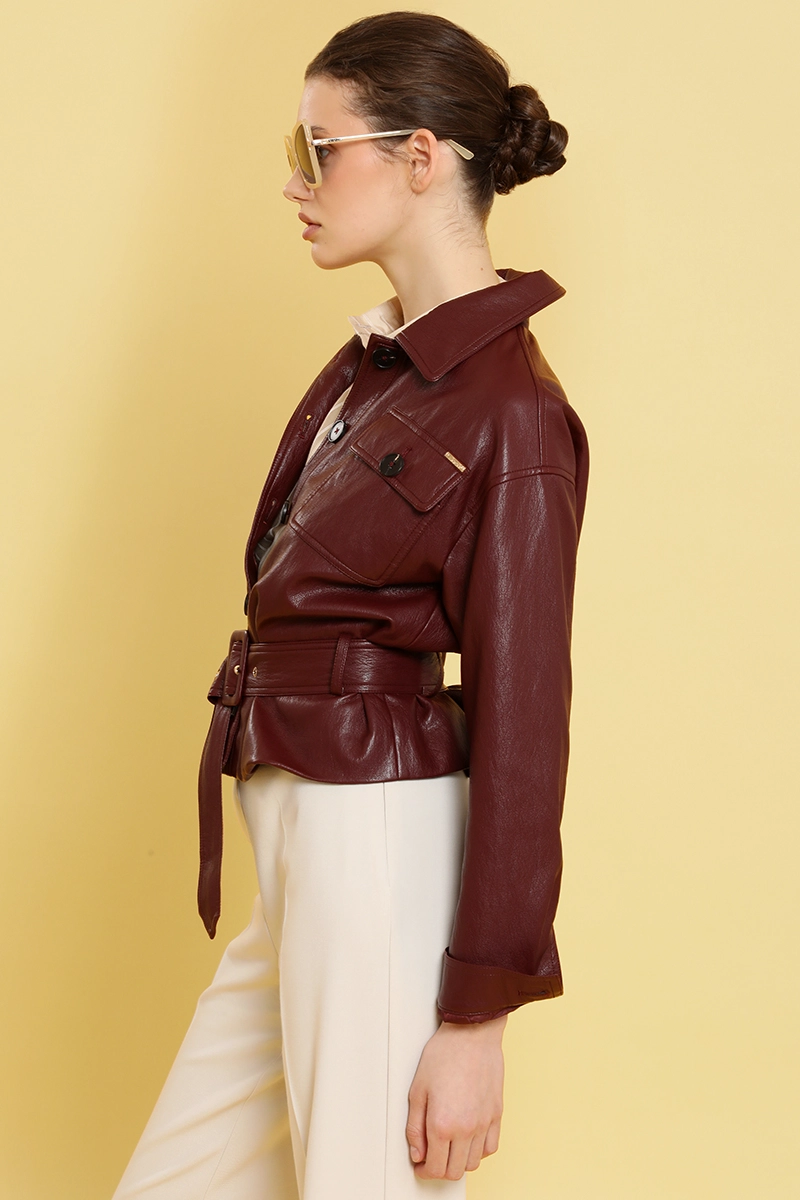 CHAQUETA EFECTO CUERO, BURDEO LIOLA - 5