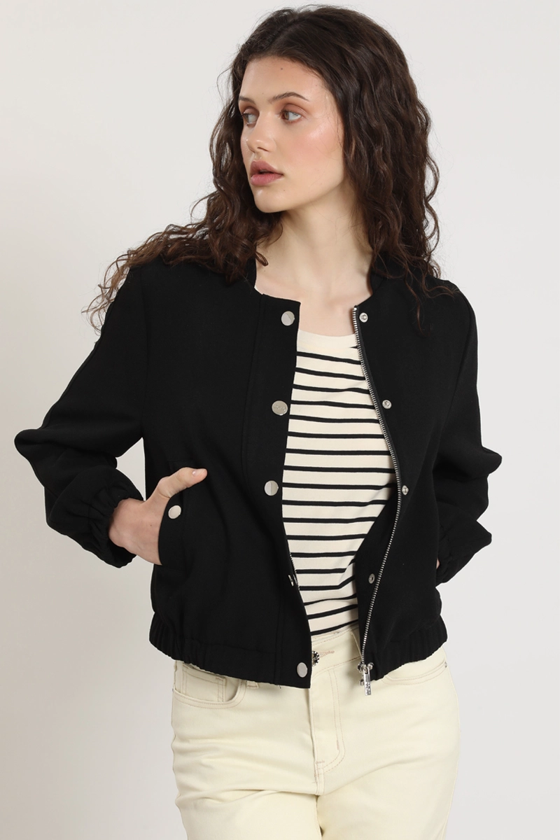 CHAQUETA BOMBER, NEGRO LIOLA - 1