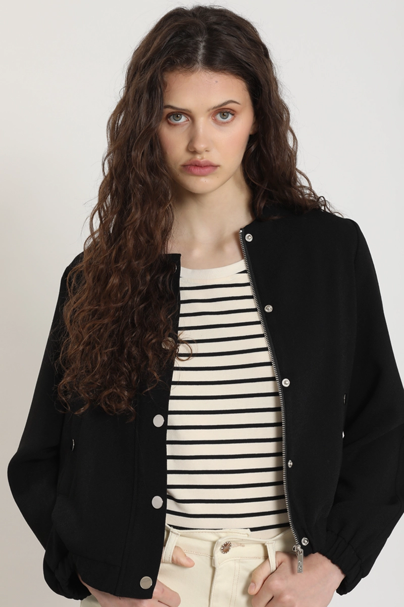 CHAQUETA BOMBER, NEGRO LIOLA - 4