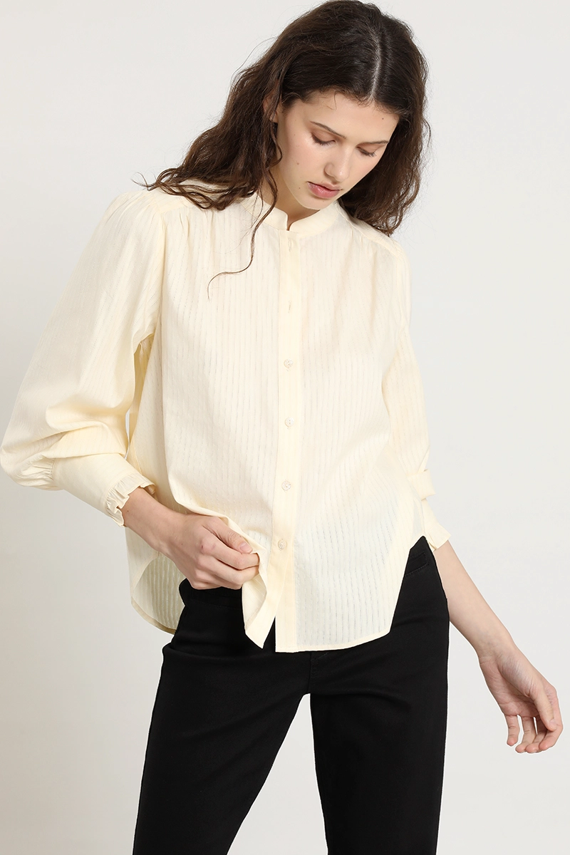 BLUSA ALGODON, FANTASIA RAYAS, VAINILLA LIOLA - 1
