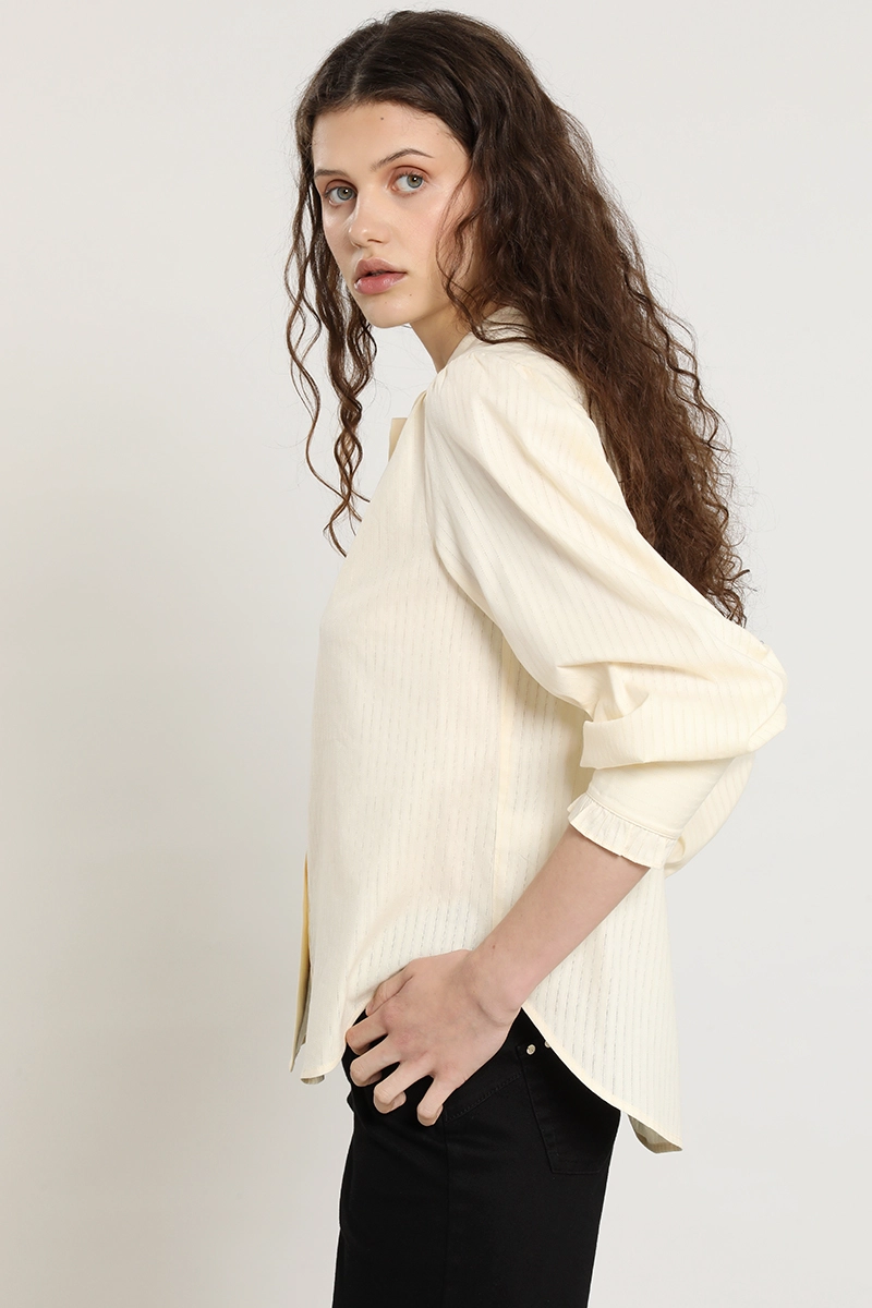 BLUSA ALGODON, FANTASIA RAYAS, VAINILLA LIOLA - 3