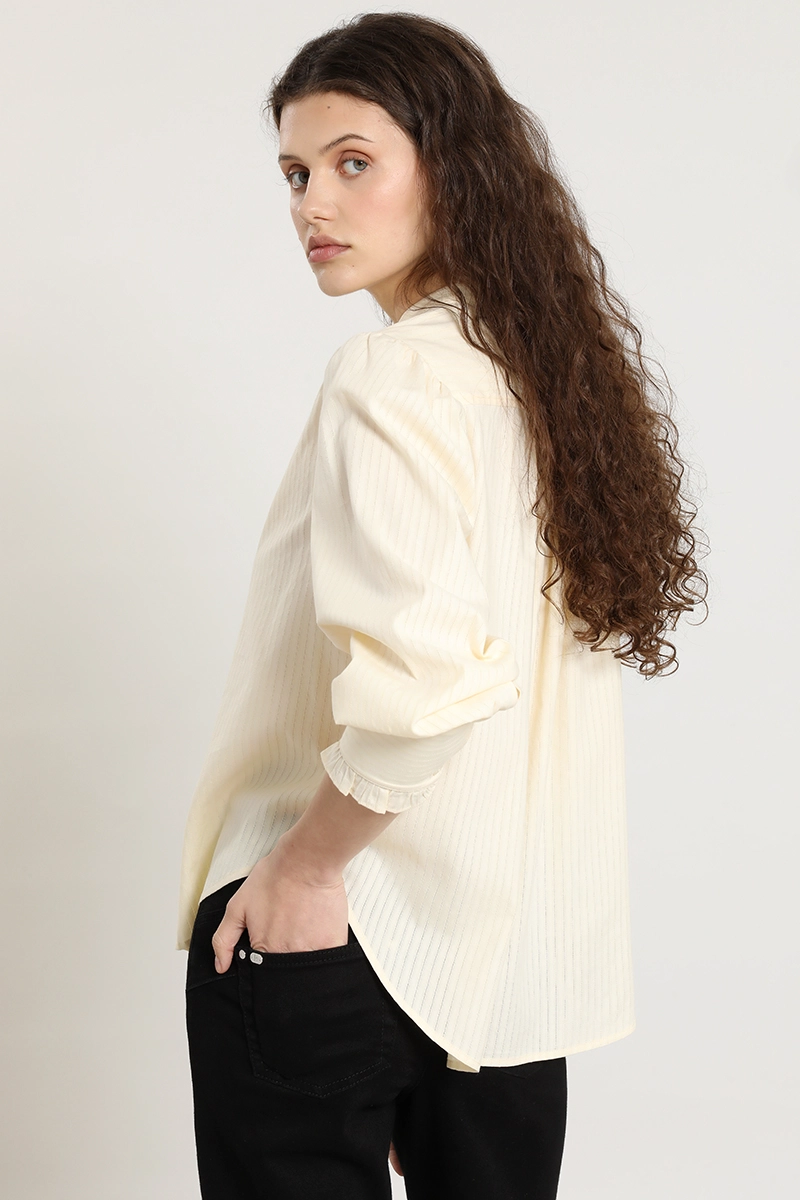 BLUSA ALGODON, FANTASIA RAYAS, VAINILLA LIOLA - 5