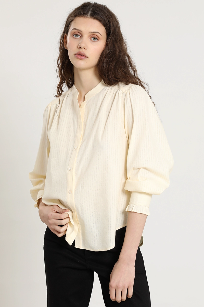 BLUSA ALGODON, FANTASIA RAYAS, VAINILLA LIOLA - 6
