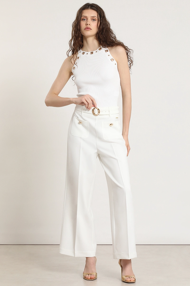 PANTALON ANCHO, CINTURON, CRUDO LIOLA - 1