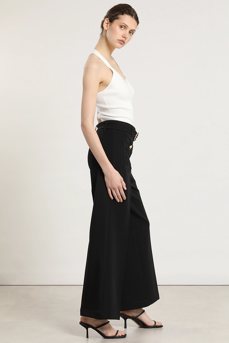 PANTALON ANCHO, CINTURON, NEGRO LIOLA - 3