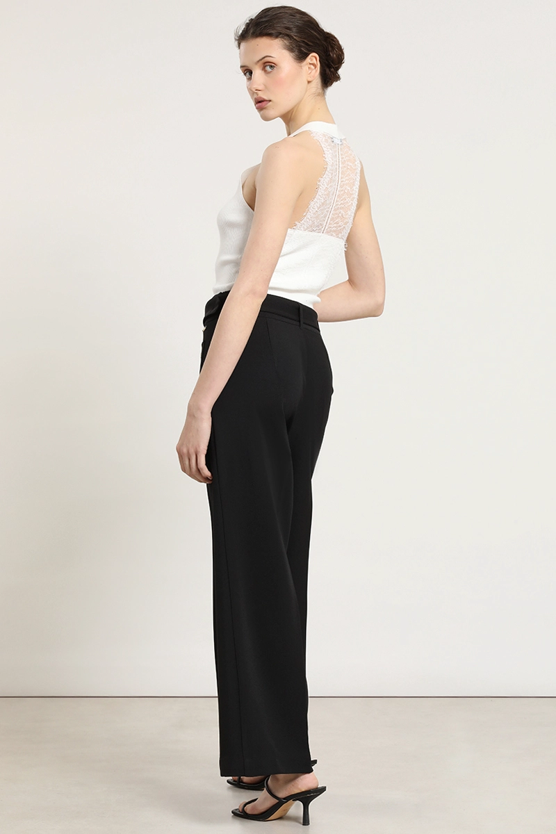 PANTALON ANCHO, CINTURON, NEGRO LIOLA - 4
