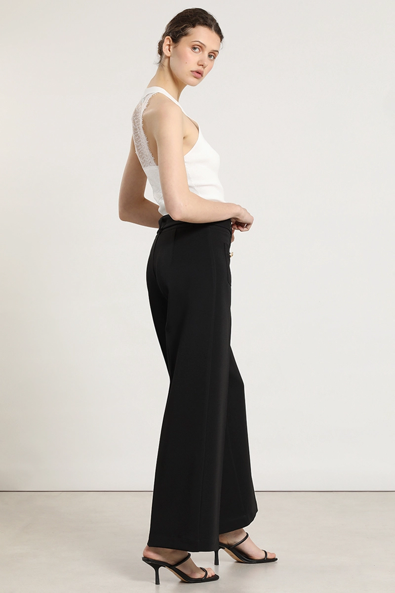 PANTALON ANCHO, CINTURON, NEGRO LIOLA - 6