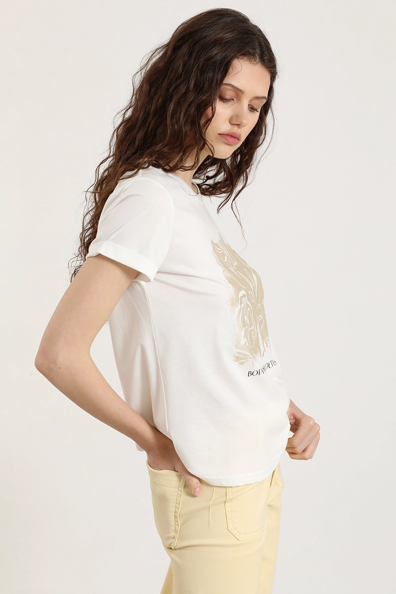 POLERA ESTAMPADO BOTANICAL SILHOUETTE, CRUDO LIOLA - 3
