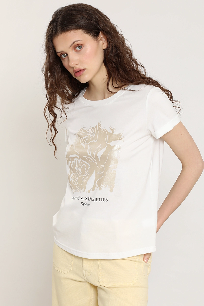 POLERA ESTAMPADO BOTANICAL SILHOUETTE, CRUDO LIOLA - 4
