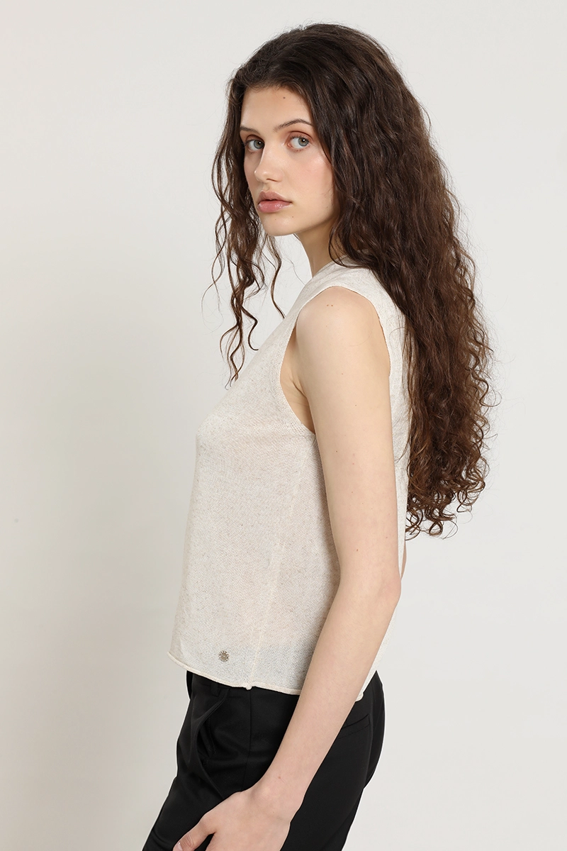 CARDIGAN PUNTO, BEIGE LIOLA - 3