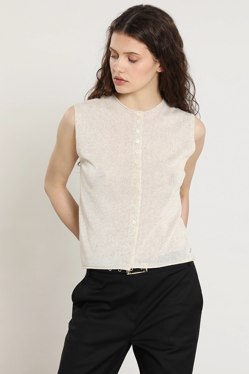 CARDIGAN PUNTO, BEIGE LIOLA - 5